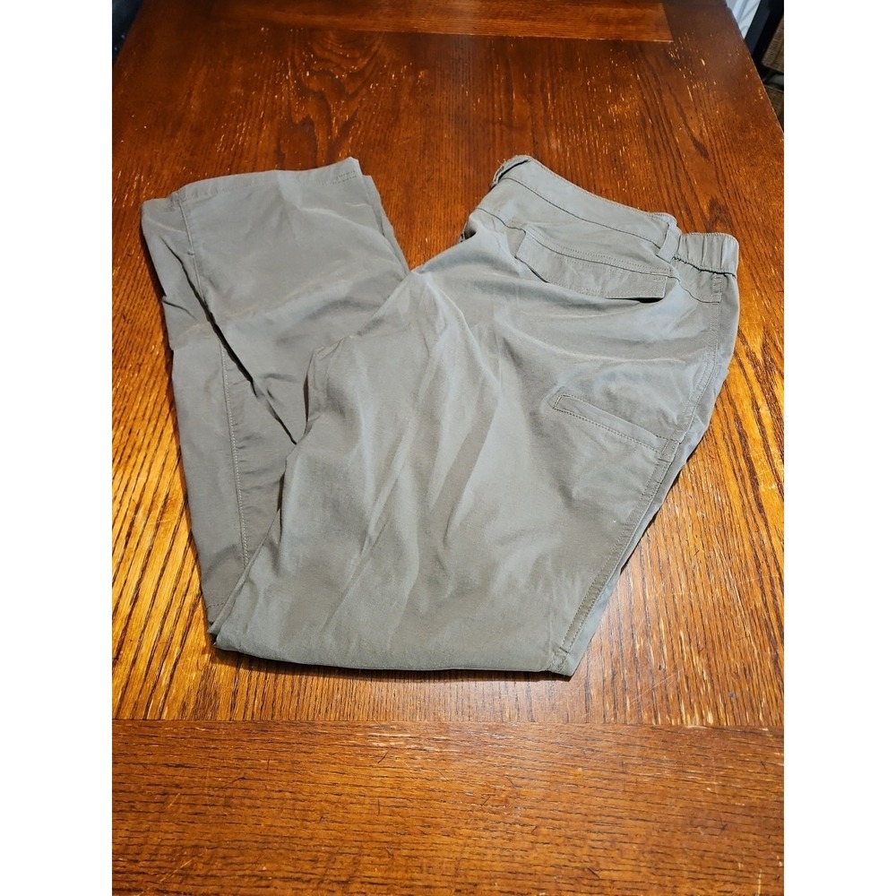 Duluth Trading Pants Hiking Outdoors Pockets Solid Green Size 18x33 Womens(A635)